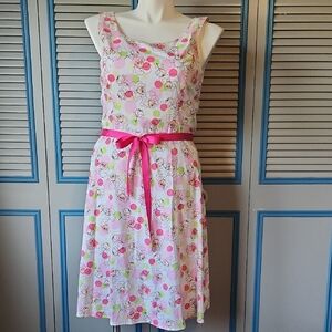 Vintage Sheri Martin NY Pink Floral Dress